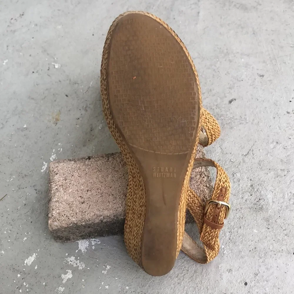 Stuart Weitzman woven platforms